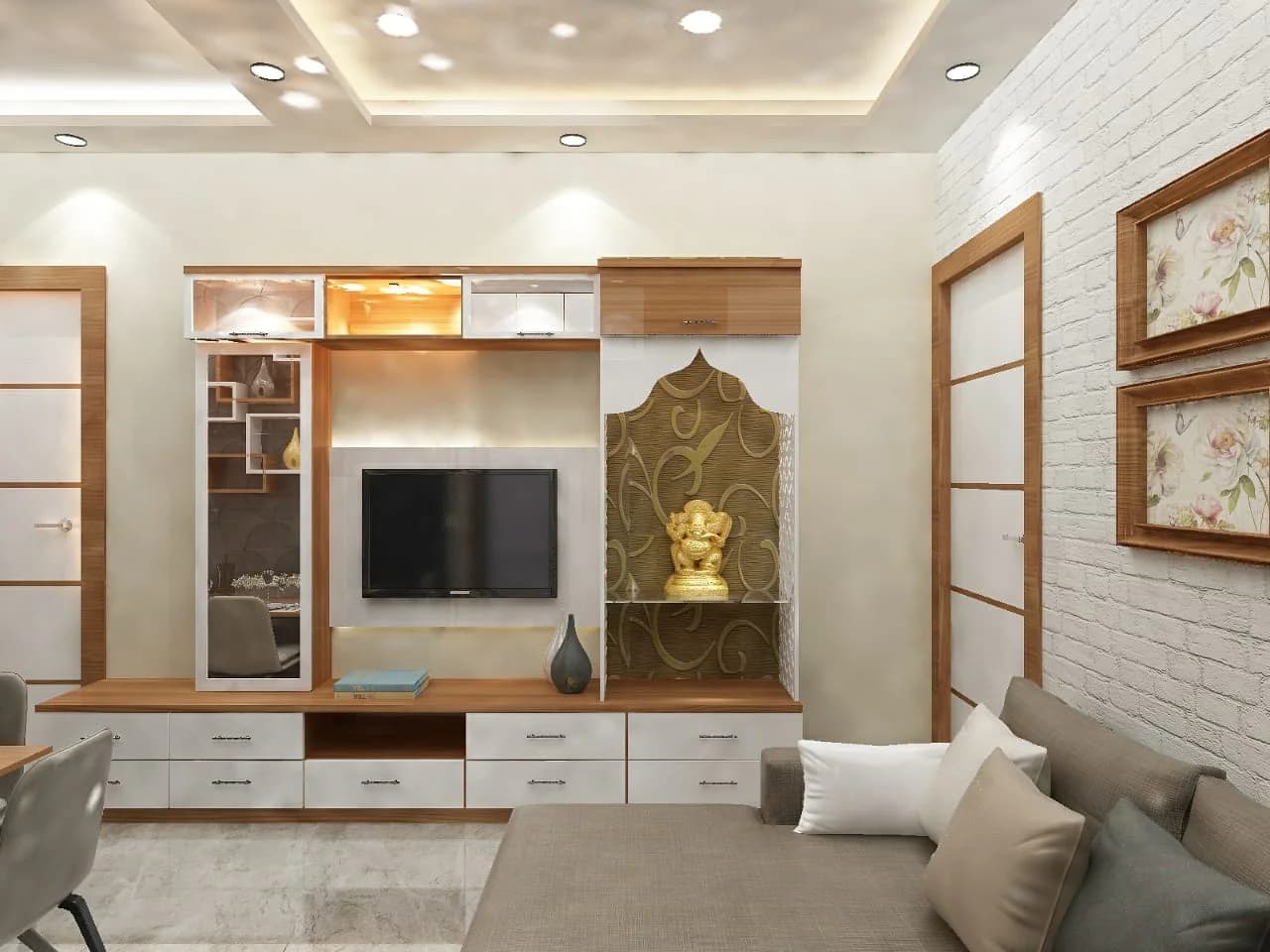 Jitu Modi – Living Room Interior Design in Kolkata