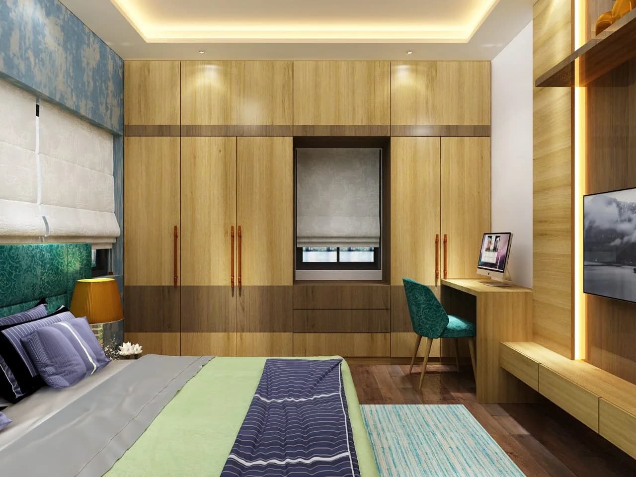Arman Laskar – Bedroom Interior Design in New Town, Kolkata - Image 12