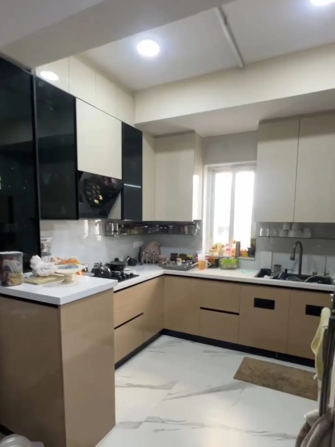 Modular Kitchen With Profile Shutters